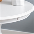 Pemberly Row Round Transitional Wood Accent Table w/ Pedestal Base in White