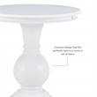Pemberly Row Round Transitional Wood Accent Table w/ Pedestal Base in White