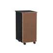 Pemberly Row Mid Century Six Drawer Wood Rolling Storage Cart in Black