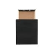 Pemberly Row Mid Century Six Drawer Wood Rolling Storage Cart in Black