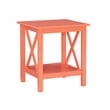 Pemberly Row Mid Century Wood End Table in Coral