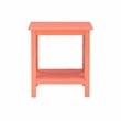 Pemberly Row Mid Century Wood End Table in Coral