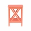 Pemberly Row Mid Century Wood End Table in Coral