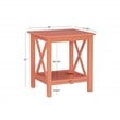 Pemberly Row Mid Century Wood End Table in Coral