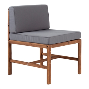 pemberly row modular outdoor acacia armless chair