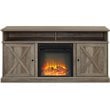 Pemberly Row Farmhouse Wood Fireplace TV Stand for TVs up to 60