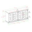 Pemberly Row Farmhouse 4 Door Wood TV Stand for TVs up to 58