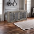 Pemberly Row Farmhouse 4 Door Wood TV Stand for TVs up to 58