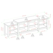 Pemberly Row Transitional Tiered Top Wood TV Stand for TVs up to 80