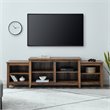 Pemberly Row Transitional Tiered Top Wood TV Stand for TVs up to 80