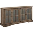 Pemberly Row Farmhouse 4 Door Wood TV Stand for TVs up to 58