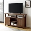 Pemberly Row Farmhouse Grooved-Door Wood TV Stand for TVs up to 65