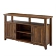 Pemberly Row Farmhouse Grooved-Door Wood TV Stand for TVs up to 65