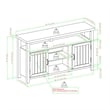Pemberly Row Farmhouse Grooved-Door Wood TV Stand for TVs up to 65