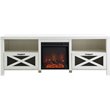 Pemberly Row Farmhouse Electric Fireplace TV Stand for TVs up to 80