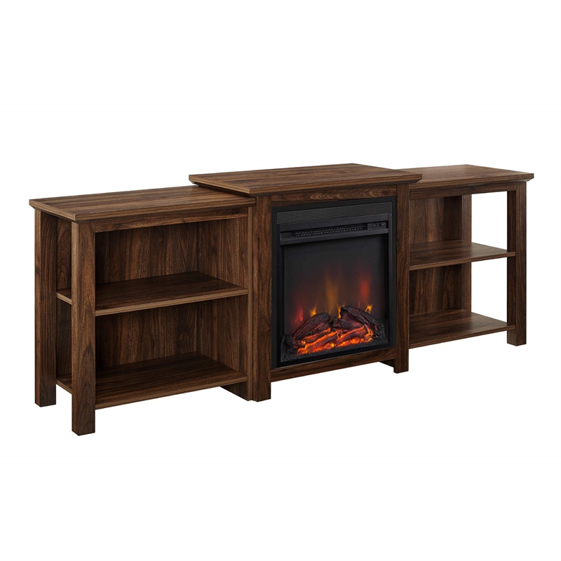 Pemberly Row Transitional Wood Fireplace TV Stand for TVs up to 70