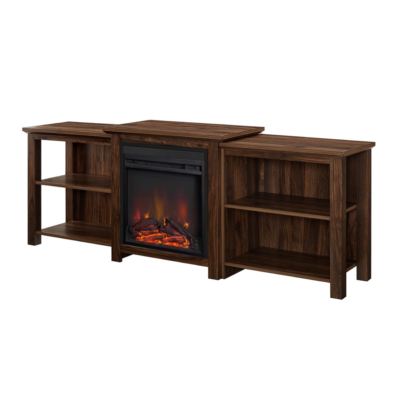 Pemberly Row Transitional Wood Fireplace TV Stand for TVs up to 70