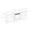Pemberly Row Transitional Wood Fireplace TV Stand for TVs up to 70