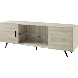 Pemberly Row Modern 2-Door Wood TV Stand for TVs up to 70&quot in Birch Natural