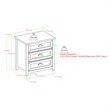 Pemberly Row 3 Drawer Framed Bedroom Nightstand Set in Gray Wash