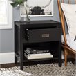 Pemberly Row 2-Piece 1-Drawer Classic Solid Wood Bedroom Nightstand Set in Black