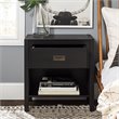 Pemberly Row 2-Piece 1-Drawer Classic Solid Wood Bedroom Nightstand Set in Black