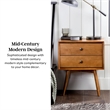 Pemberly Row Modern 2-Piece Solid Wood Bedroom Nightstand Set in Caramel