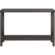 Pemberly Row Farmhouse Metal-X Entry Table with Lower Shelf in Sable