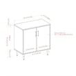 Pemberly Row Modern Engineered Wood Book Match Accent Cabinet in Solid White