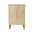 Pemberly Row Mid-Century Solid Wood Bedroom Nightstand in White (Set of 2)