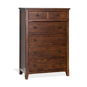 Pemberly Row 37.5&quot Petite Traditional Wood Chest in Dark Chocolate