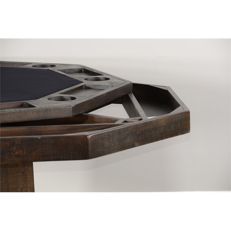 Pemberly Row Transitional Wood Game & Dining Table in Tobacco Leaf