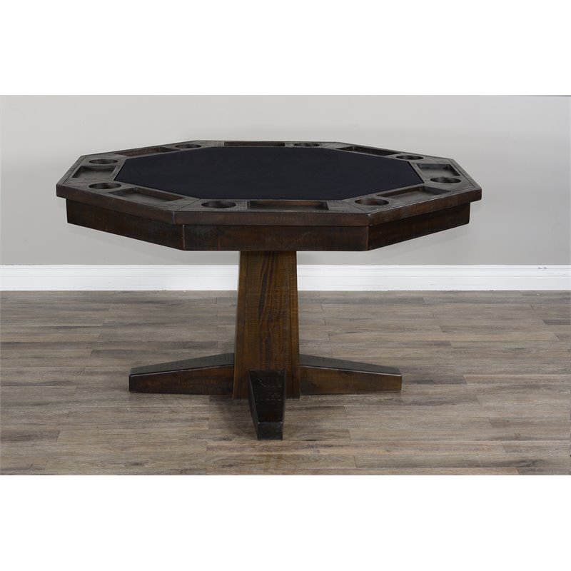 Pemberly Row Transitional Wood Game & Dining Table in Tobacco Leaf