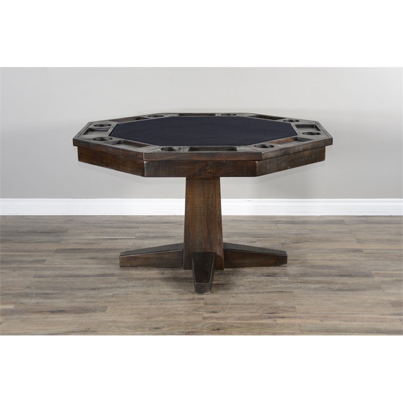 Pemberly Row Transitional Wood Game & Dining Table in Tobacco Leaf