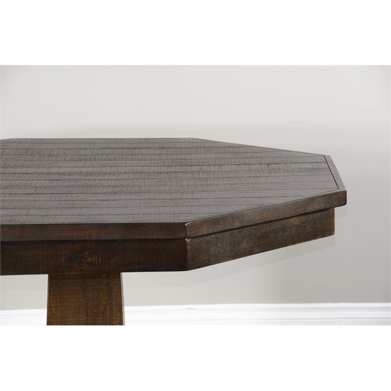 Pemberly Row Transitional Wood Game & Dining Table in Tobacco Leaf