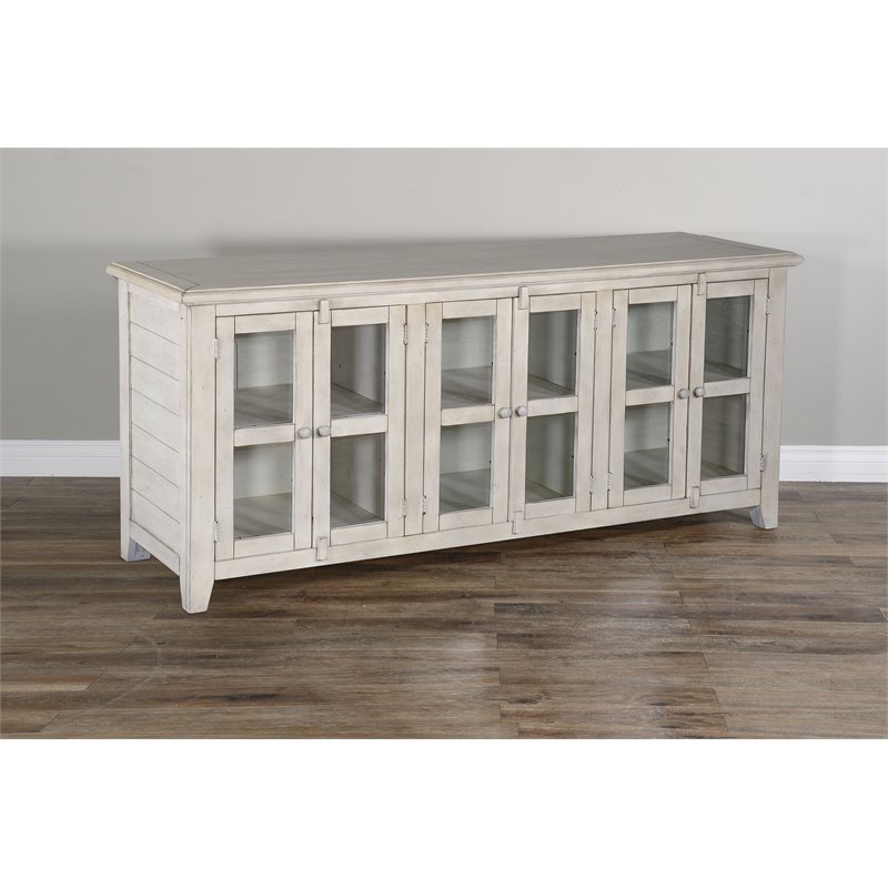 Pemberly Row Transitional Wood TV Cabinet for TVs up to 80