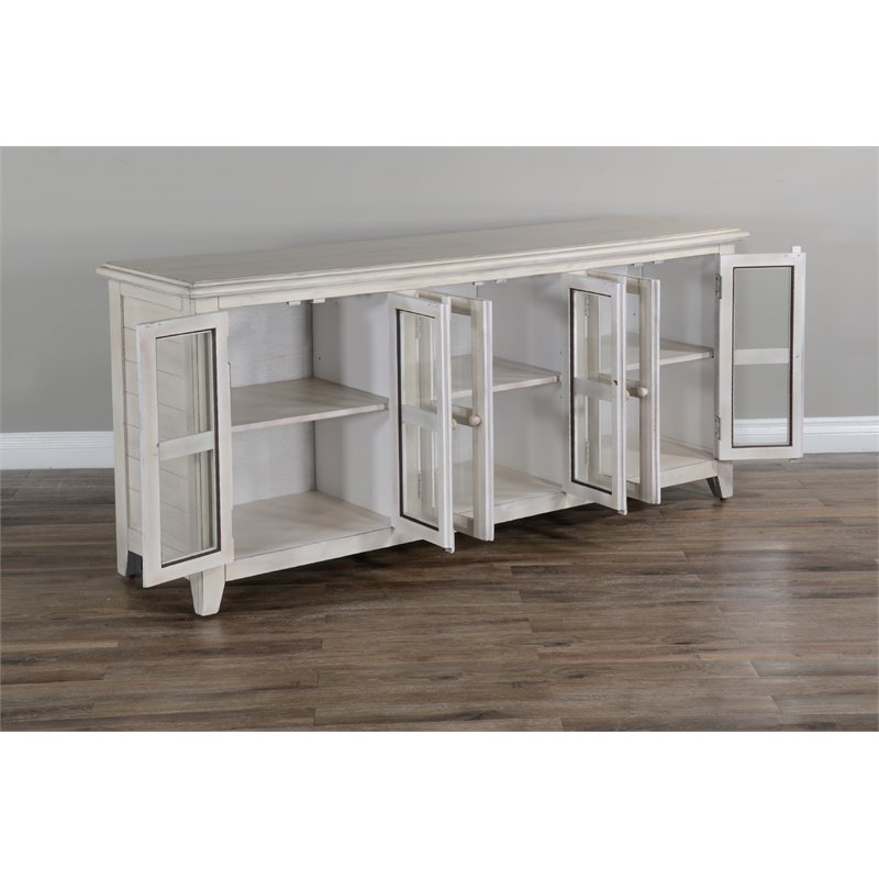 Pemberly Row Transitional Wood TV Cabinet for TVs up to 80