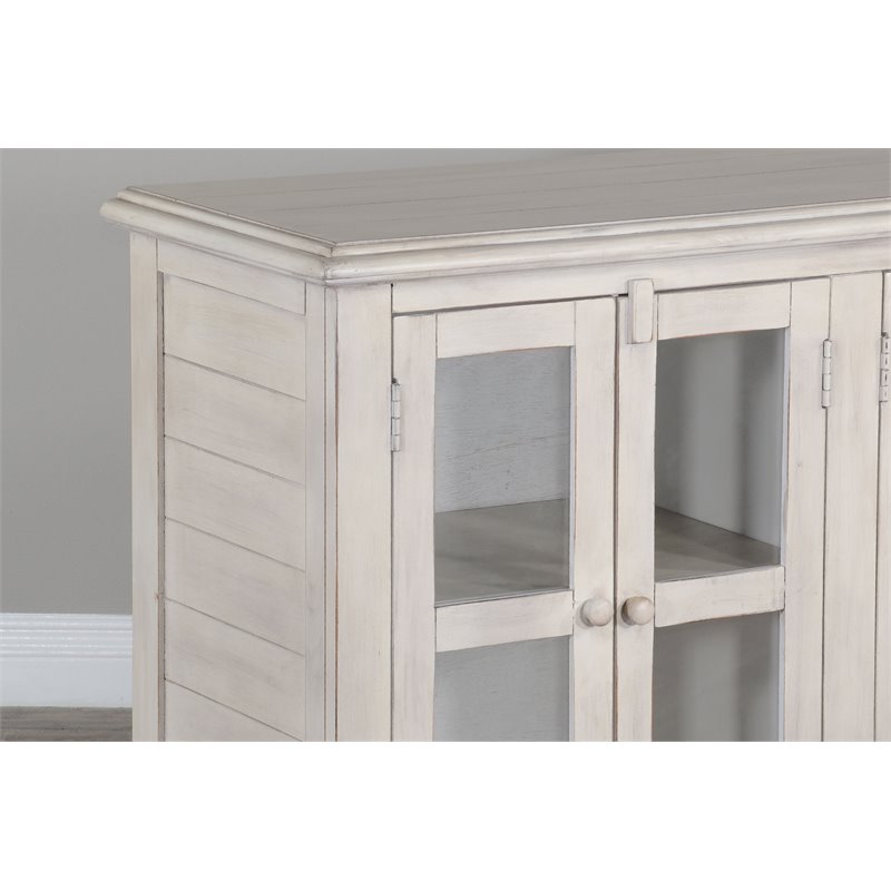 Pemberly Row Transitional Wood TV Cabinet for TVs up to 80