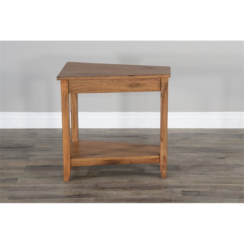 Pemberly Row End Table Coffee Accent Table Rectangle in Wood - Oak