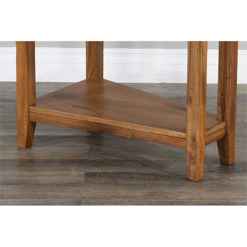 Pemberly Row End Table Coffee Accent Table Rectangle in Wood - Oak