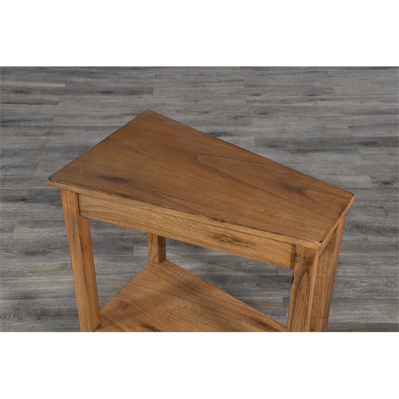 Pemberly Row End Table Coffee Accent Table Rectangle in Wood - Oak