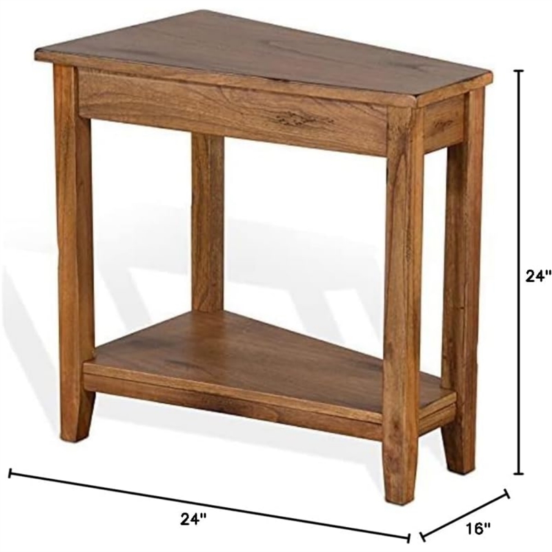 Pemberley Row Wood Oak End Table Rectangular 24