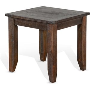 Pemberly Row 22&quot Transitional Wood End Table in Tobacco Leaf