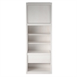 Pemberly Row Murphy Wall Bed Side Cabinet with Pullout Nightstand Ivory Oak
