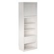 Pemberly Row Murphy Wall Bed Side Cabinet with Pullout Nightstand Ivory Oak