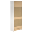 Pemberly Row Murphy Wall Bed Side Cabinet with Pullout Nightstand Ivory Oak