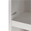 Pemberly Row Murphy Wall Bed Side Cabinet with Pullout Nightstand Ivory Oak