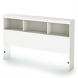 Pemberly Row Contemporary Wood Full Bookcase Headboard in White