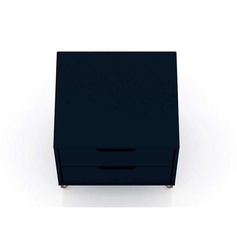 Pemberly Row 2-Drawer Contemporary Wood Nightstand in Blue (Set of 2)