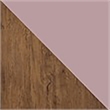 Pemberly Row Transitional Engineered Wood Nightstand in Natural/Rose Pink